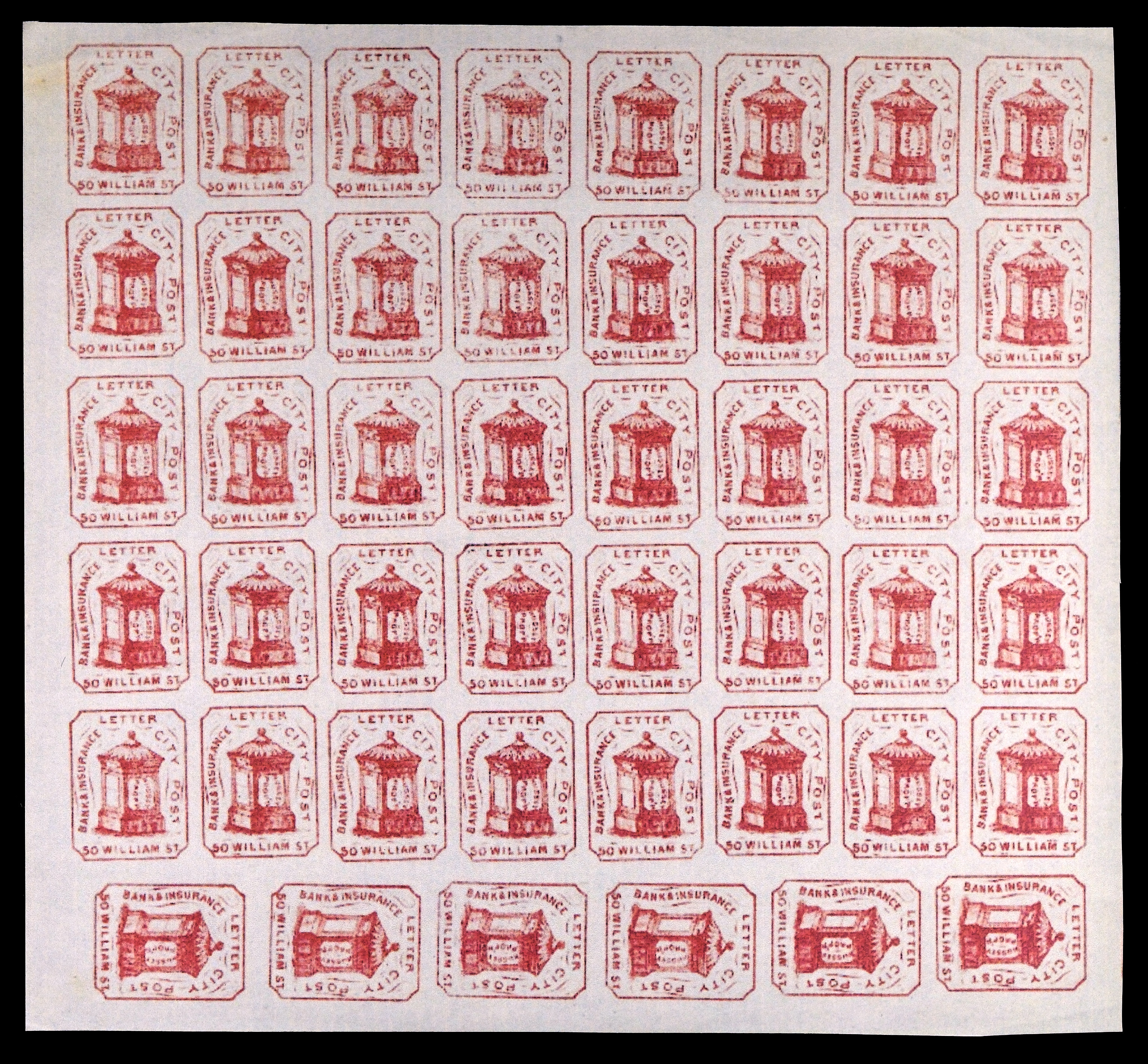 Lot 317 - Hussey's Post  -  Carriers & Locals Society 37th Annual Auction