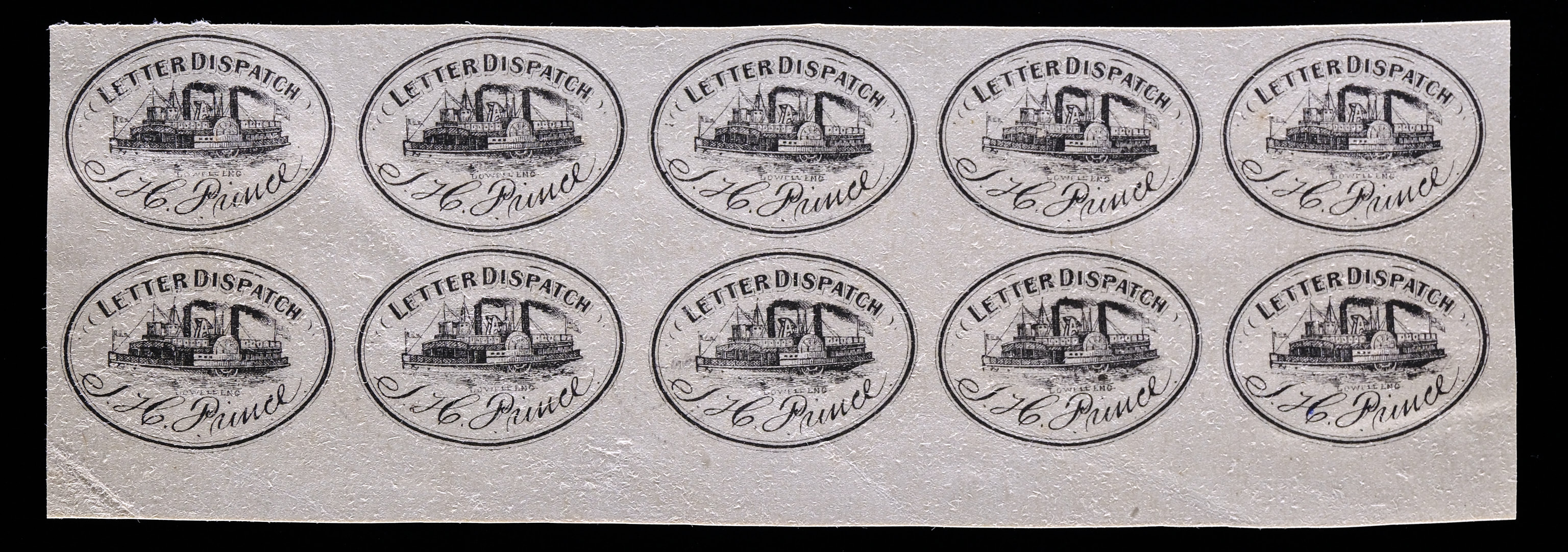 Lot 344 - Prince's Letter Dispatch  -  Carriers & Locals Society 37th Annual Auction