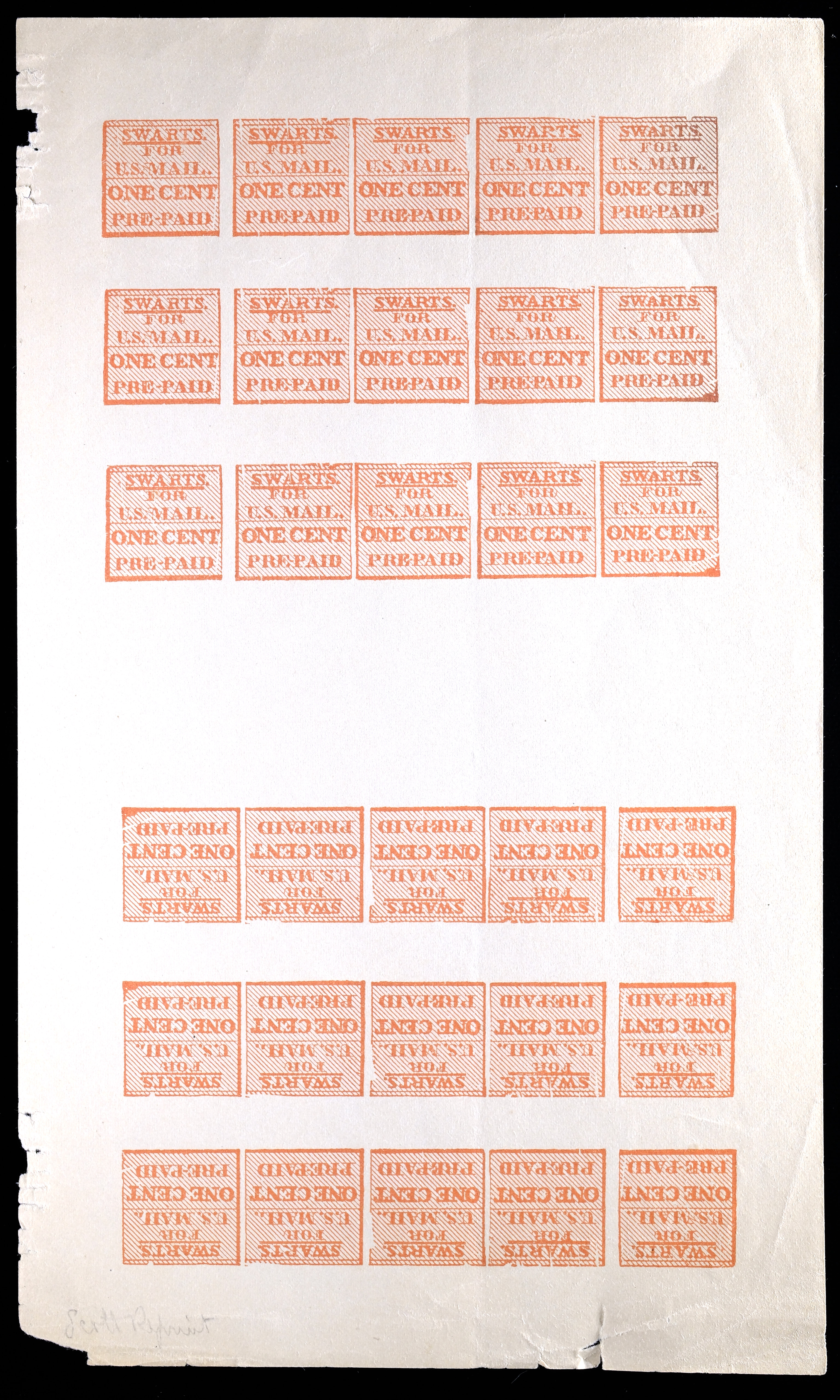 Lot 384 - Swarts' City Dispatch Post - Carriers & Locals Society 37th Annual Auction Lot 384 - Swarts' City Dispatch Post - Carriers & Locals Society 37th Annual Auction