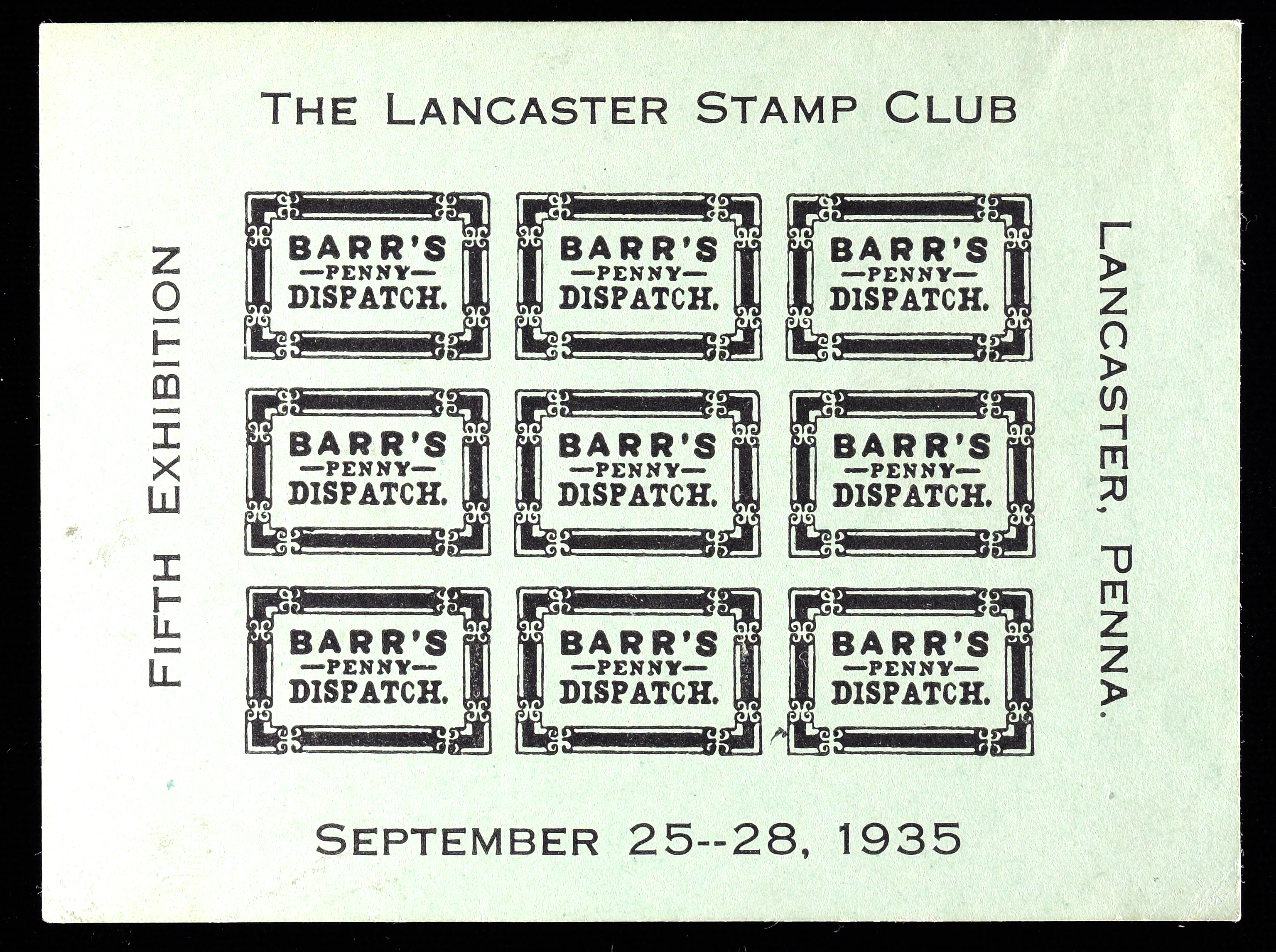 Lot 129 - Barr's Penny Dispatch - Carriers & Locals Society 37th Annual Auction Lot 129 - Barr's Penny Dispatch - Carriers & Locals Society 37th Annual Auction