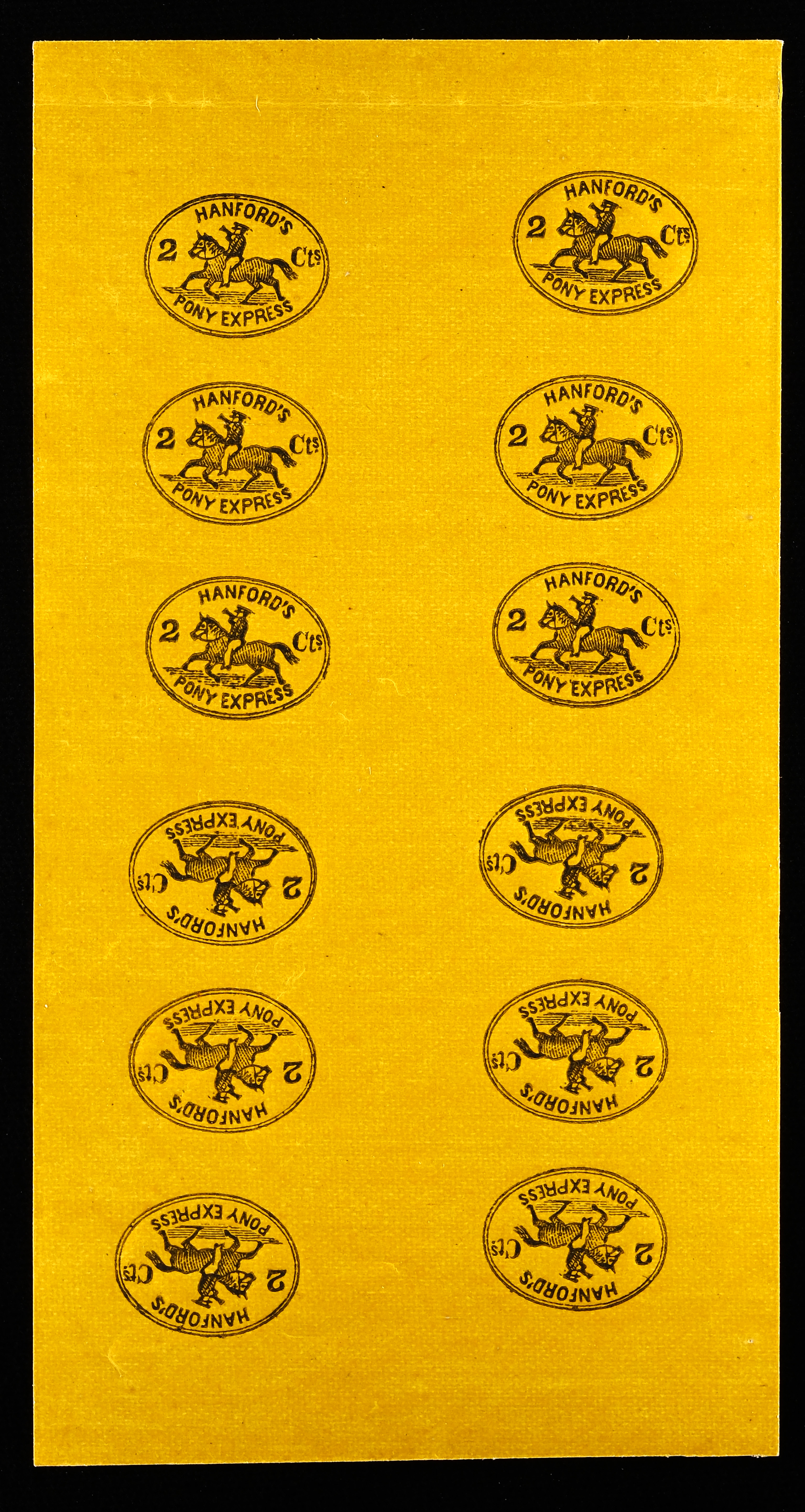 Lot 274 - Hanford's Pony Express - Carriers & Locals Society 37th Annual Auction Lot 274 - Hanford's Pony Express - Carriers & Locals Society 37th Annual Auction