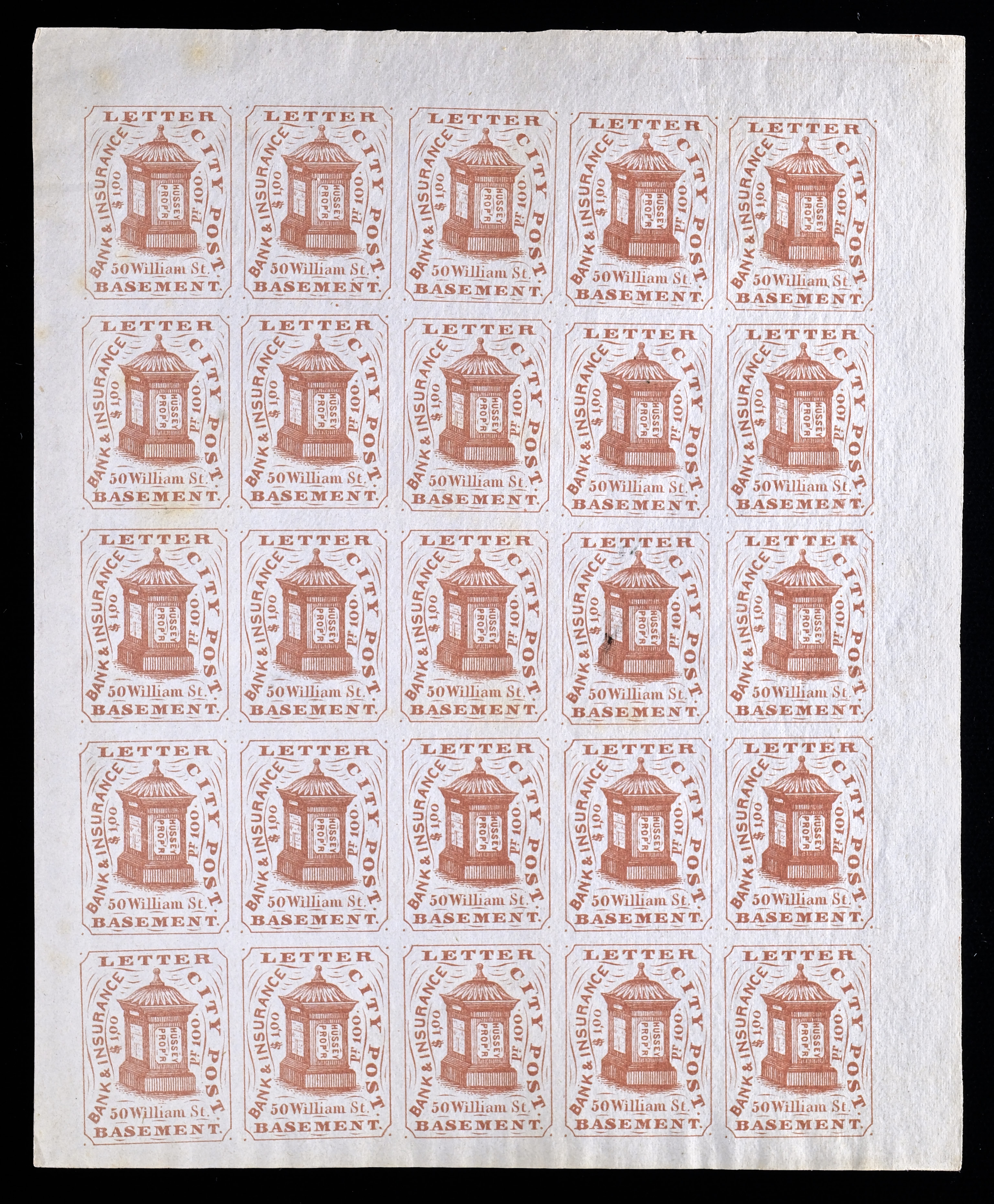 Lot 285 - Hussey's Post - Carriers & Locals Society 37th Annual Auction Lot 285 - Hussey's Post - Carriers & Locals Society 37th Annual Auction