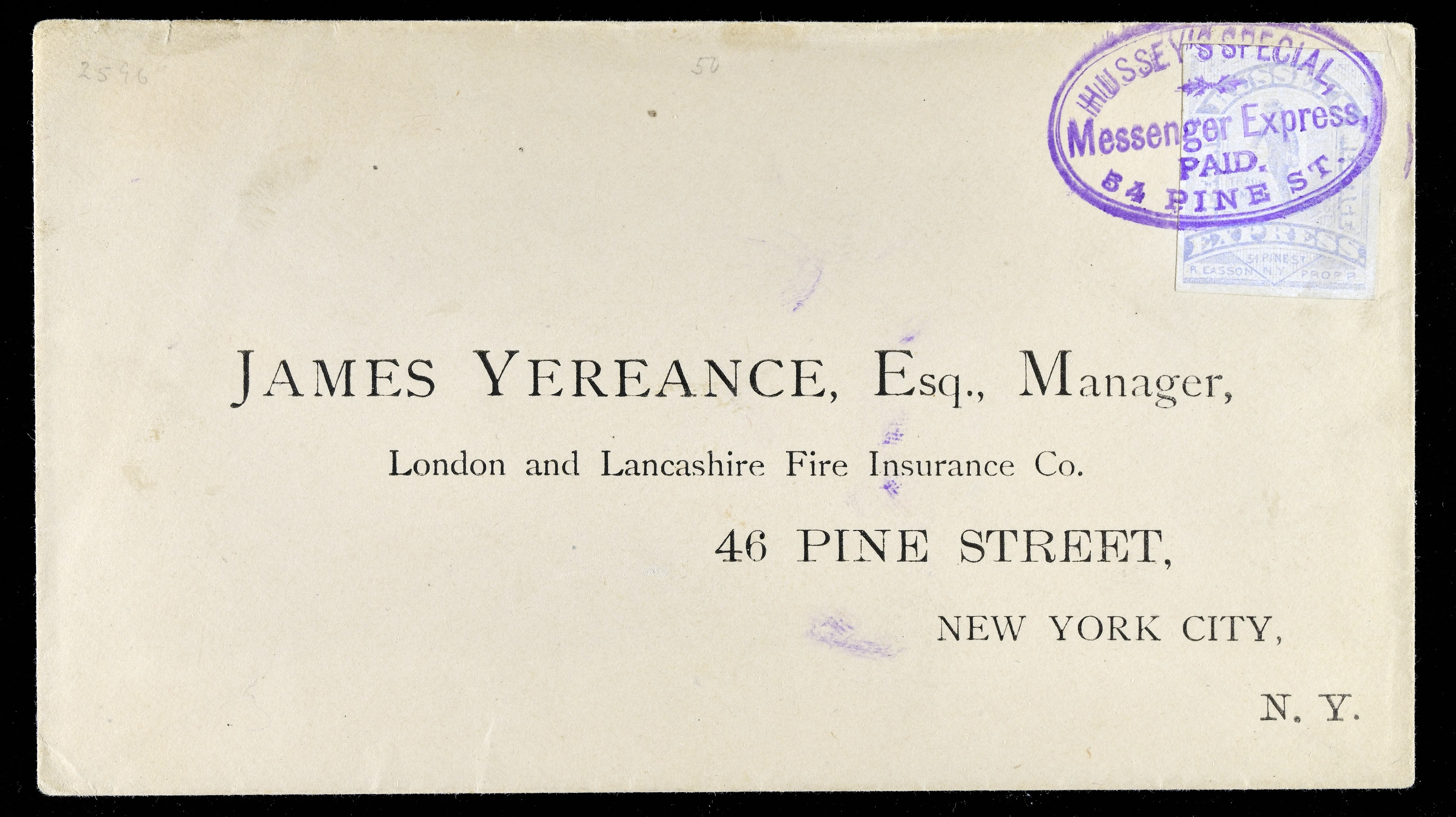 Lot 305 - Hussey's Post  -  Carriers & Locals Society 37th Annual Auction
