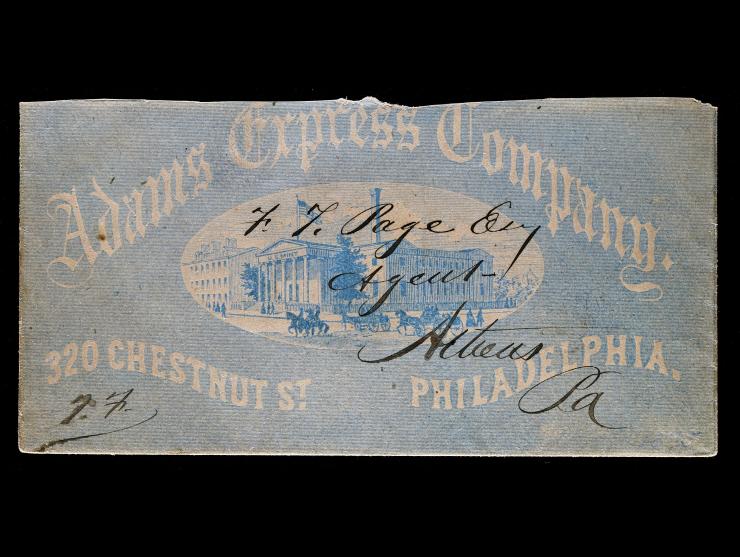 Adams Express Company, ADX-C95, Light Blue All Over Advertising Cover