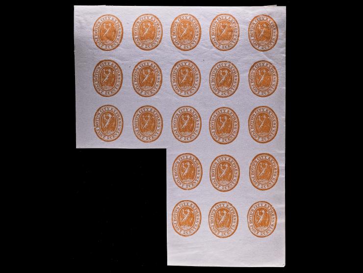 Boyd's City Express TYPE VIII REPRINT Block of 21