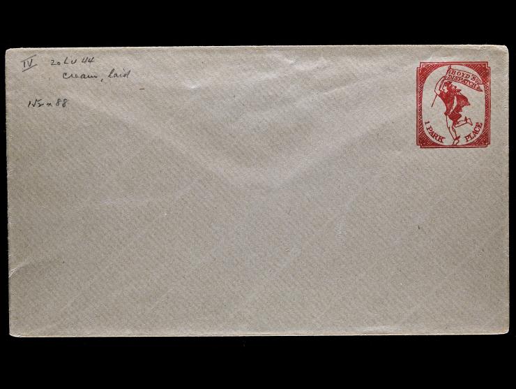 Boyd's, 20LU44. Red on Cream, Unused Envelope