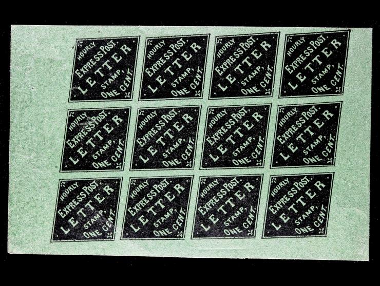 HOURLY EXPRESS POST BOGUS 4, Full sheet of 12