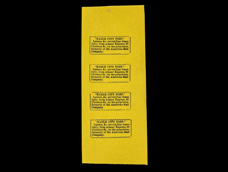 Eagle City Post, Label Strip of 4