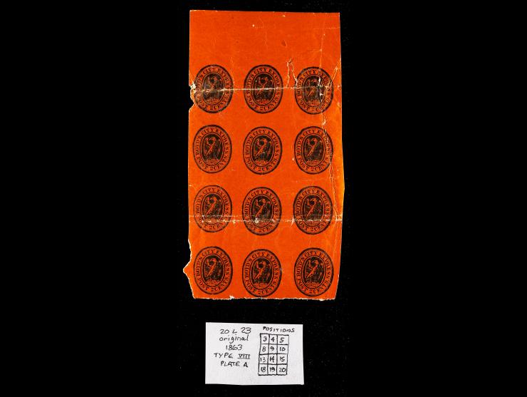 Boyd's City Express, 20L23, 2c Black on Red, Type VIII, Plate A