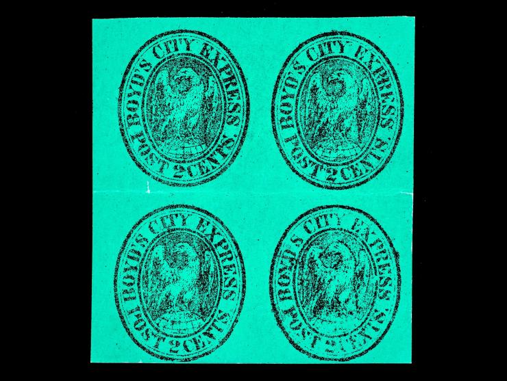 Boyd's City Express, 20L10, 2c Black on Green, Unused
