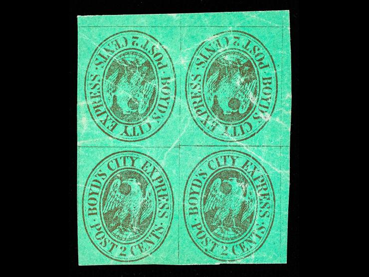 Boyd's City Express, 20L20a, 2c Gold on Green, Unused