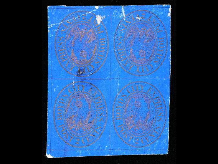 Boyd's City Express, 20L21a, 2c Gold on Dark Blue, Unused