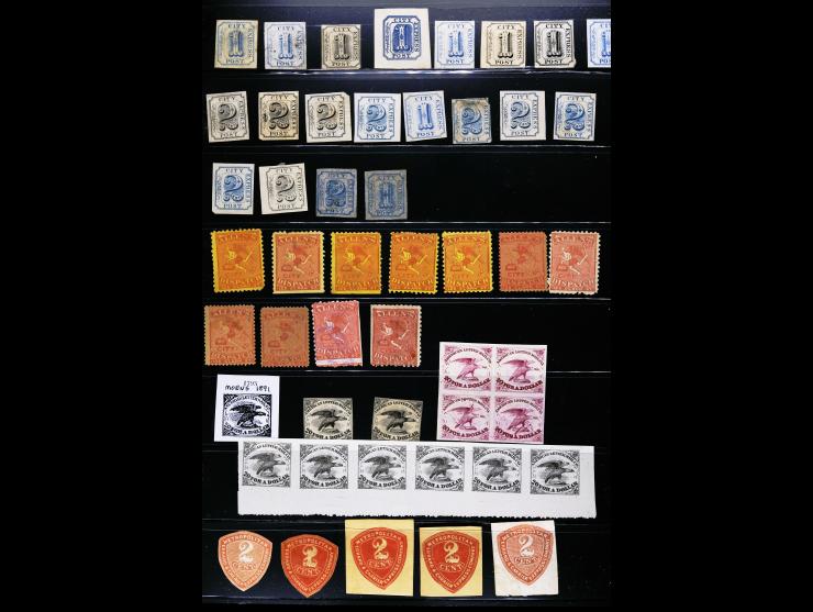 Locals Forgeries and Boyd's Collection, Large Group Lot of 1313 Stamps