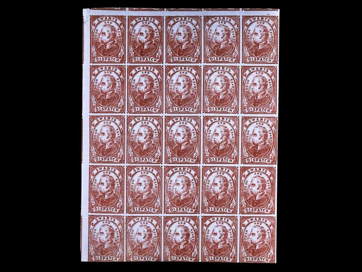 Swart's City Dispatch Post, 136L4, 2c Red, Unused