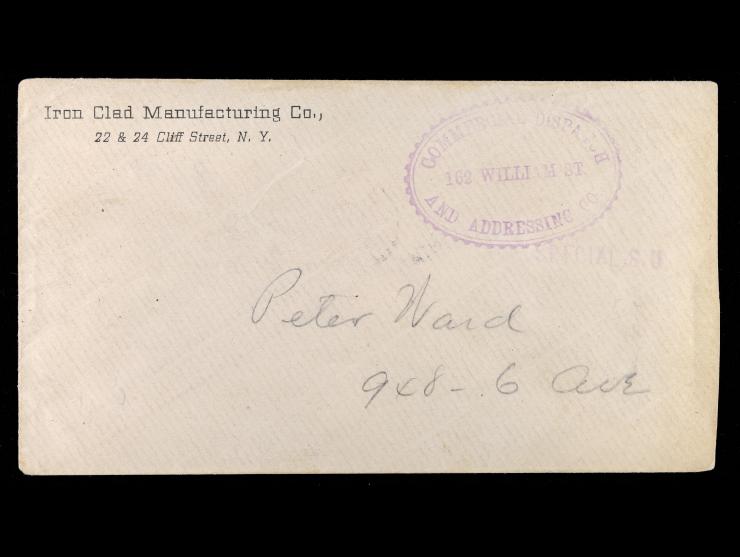 Commercial Dispatch and Addressing Co., Manufacturer's Cover on Local Cover