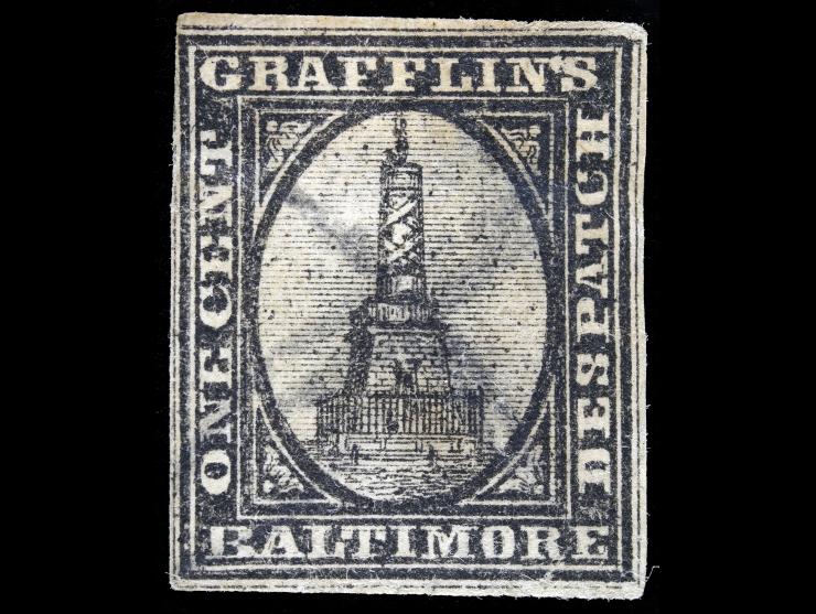 Grafflin’s Baltimore Despatch, 73L1, 1c Black, Used