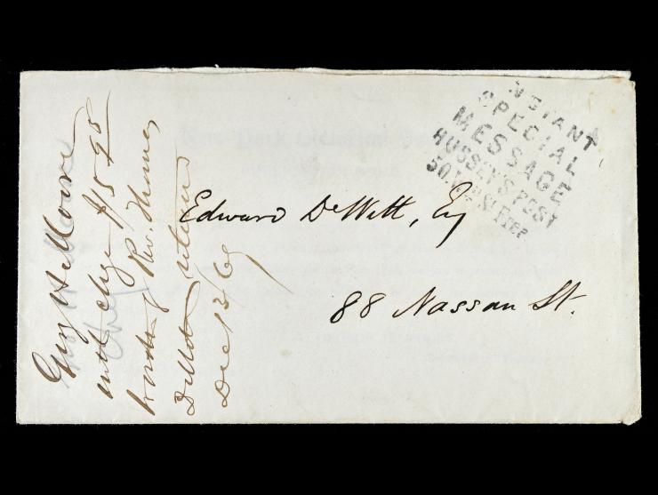 Hussey's Post, "Instant Special Message" PMS-G Handstamp, Local Cover with Enclosure