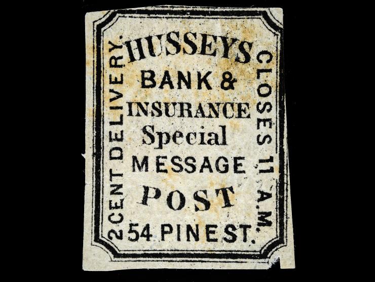 Hussey's Post, 1856, Black, 87L51, Unused
