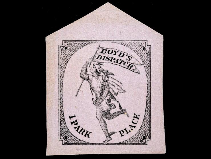Boyd's Dispatch, 1878, Black on Lilac Pink, Unused. 20L42, Unused