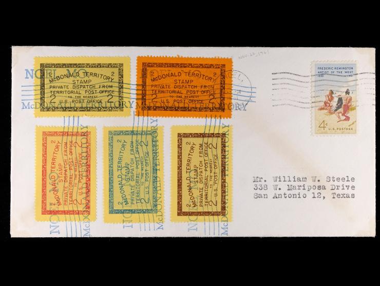 McDonald Territory 5 Different Stamps on Cover