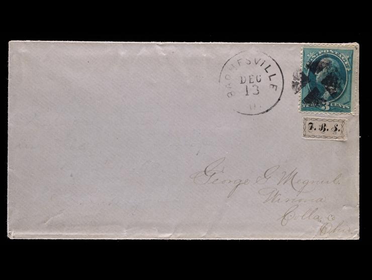 Friend’s Boarding School, 151L1 Type I, 1c Black and #158 3c Green on Cover
