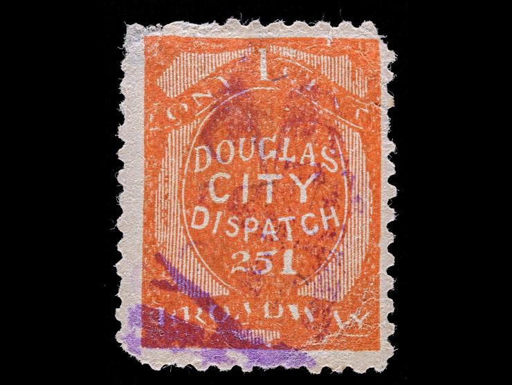 Douglas’ City Despatch, 59L4, 1c Orange, Used