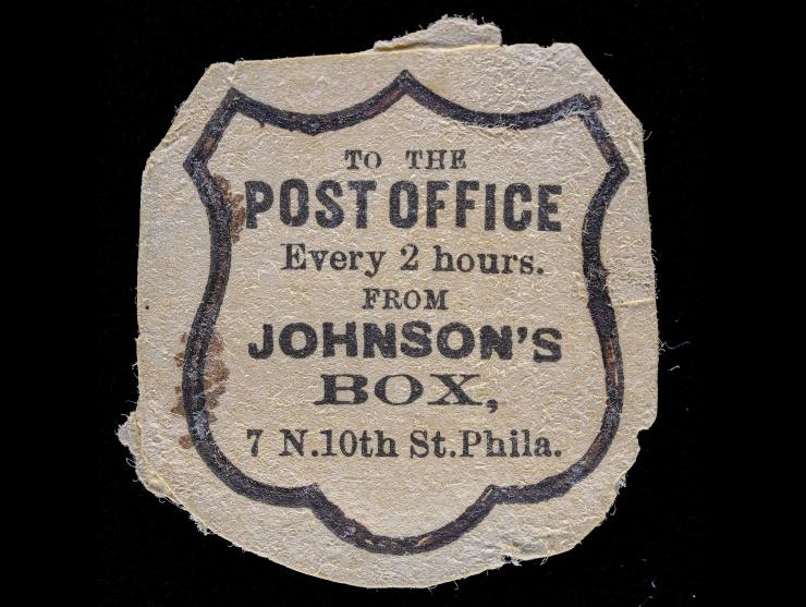 Johnson’s Box Original on Piece, Local Advertising Label