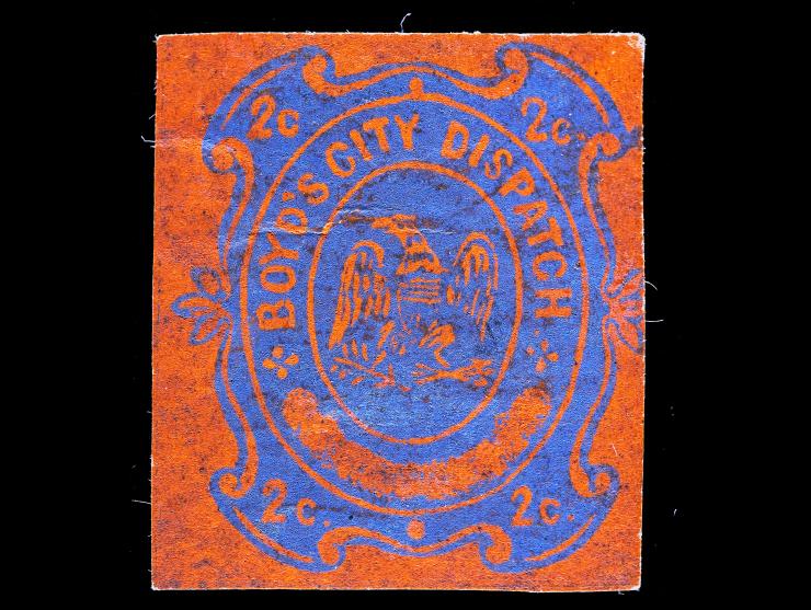 Boyd's City Express, 20L29, 2c Blue on Red, Unused