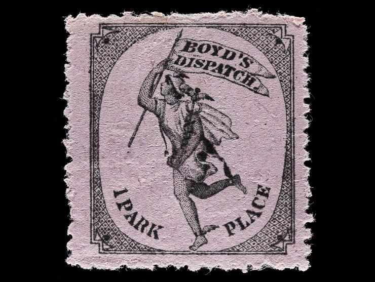 Boyd's Dispatch, 1878, Black on Lavender, 20L47, Unused