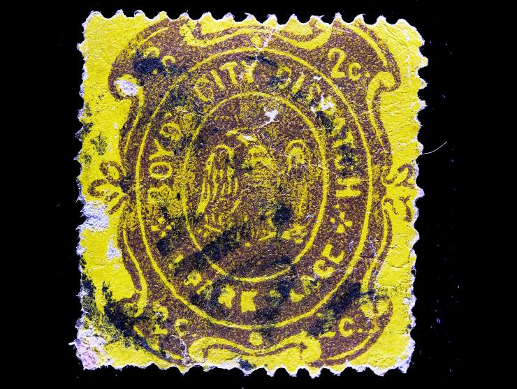 Boyd's City Dispatch, 2c Brown on Yellow, 20L34, Used