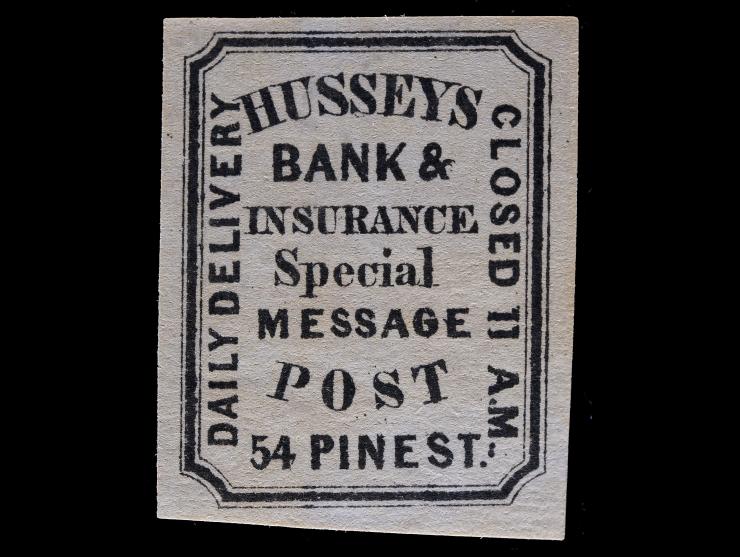 Hussey's Post, Black, 87L47, Unused