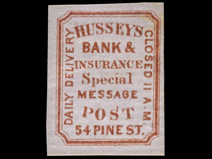 Hussey's Post, Red Brown, 87L49, Unused