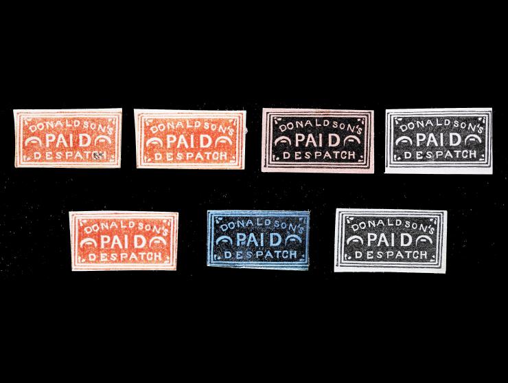 Donaldson’s Despatch, Group Reference Lot of 7 Stamp Examples