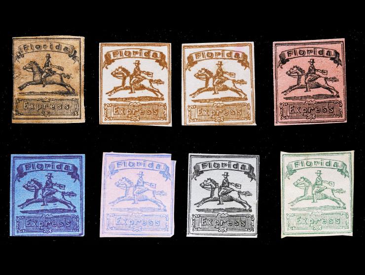 Florida Express, Group Reference Lot of 8 Stamp Examples