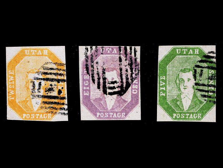 Utah Postage, Bogus Post, Group Reference Lot of 3 Examples