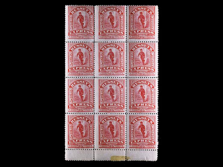 Hussey's Post, 87L75, 1880 Red Unused