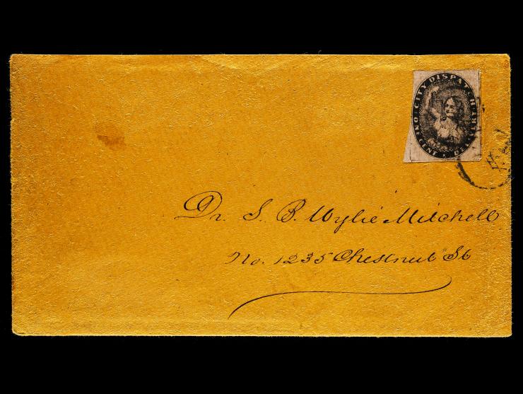 City Dispatch, 1860, 1c Black, 41L1, Tied on Local Cover