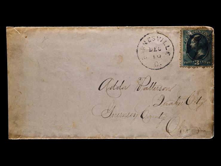 Friend’s Boarding School, 151L1 Type I, 1c Black and #158 3c Green on Cover to Ohio