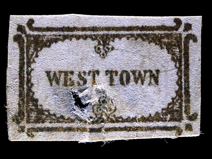 Westtown, 1853, 2c Gold, 145L1, Pinhole