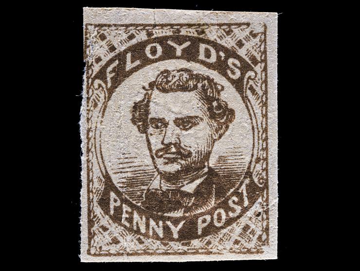 Floyd's Penny Post, 1860, 1c Brown, 68L2, Unused
