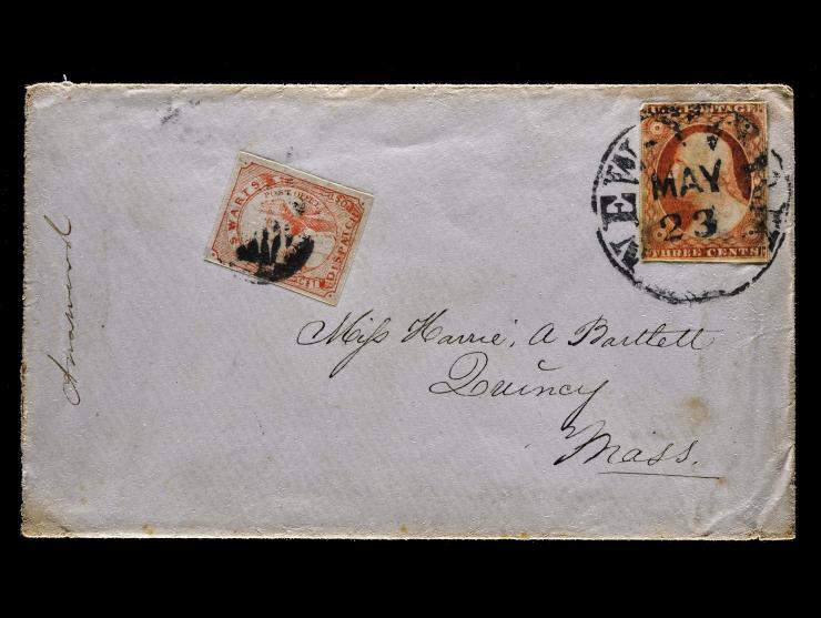 Swart’s City Dispatch Post, 136L10, 1c Pink, on Cover with #11 3c Dull Red
