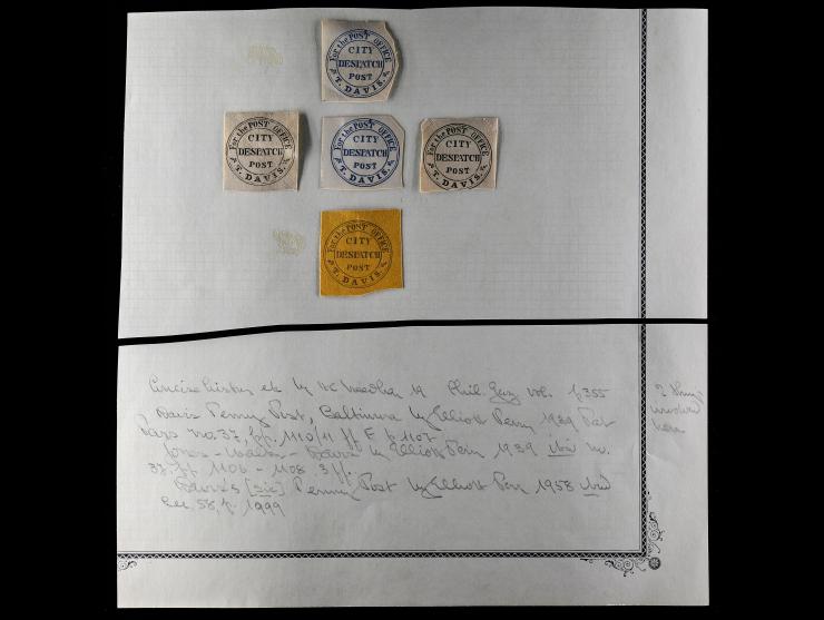T. Davis, Group Reference Lot of 5 Examples