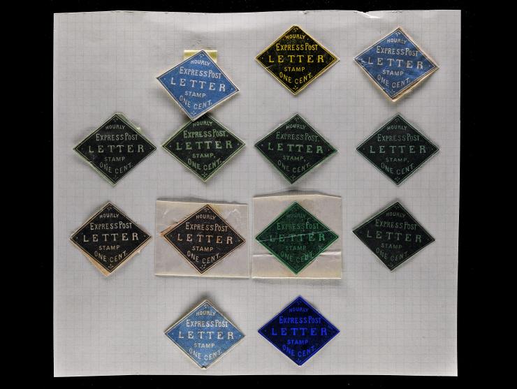 Hourly Express Post, Bogus 2 and 3, Group Reference Lot of 13 Examples