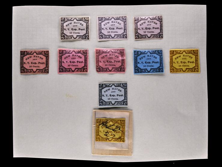 New Haven and N.Y. Express Post, S.A. Taylor, Group Reference Lot of 10 Examples