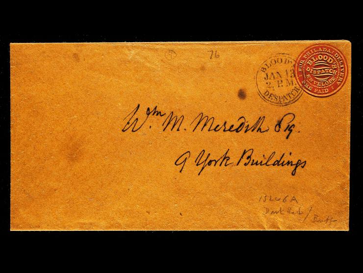 D.O. Blood & Co., 15LU6A, Red on Buff Envelope Cover