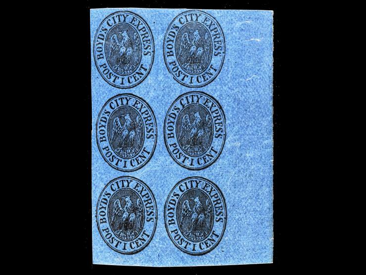 Boyd's City Dispatch, 1866, 1c Black on Lilac, 20L25