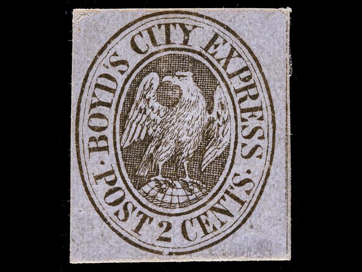 Boyd's City Express, 1861, 2c Gold, 20L19, Used on Piece