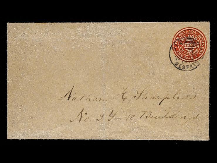 D.O. Blood & Co., Red on Amber, 15LU6 on 123 mm by 72 mm; Type 19 Cancel