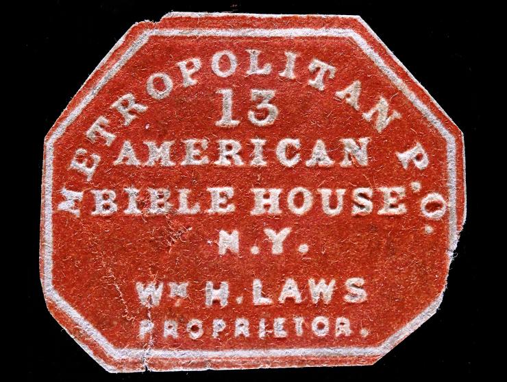 Metropolitan Post Office, 2c Red, 108L3, Cut to Shape