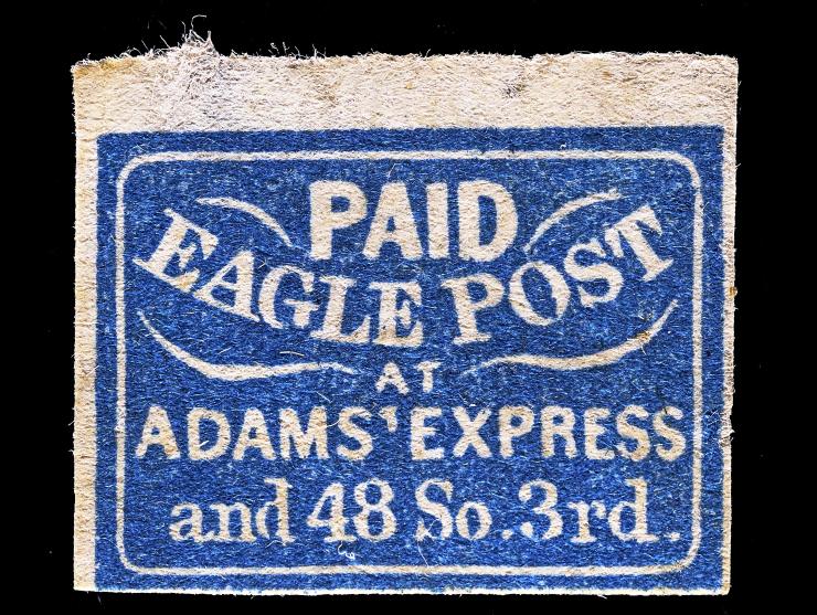 Eagle City Post, 61L4, 1c Blue on Bluish, Unused